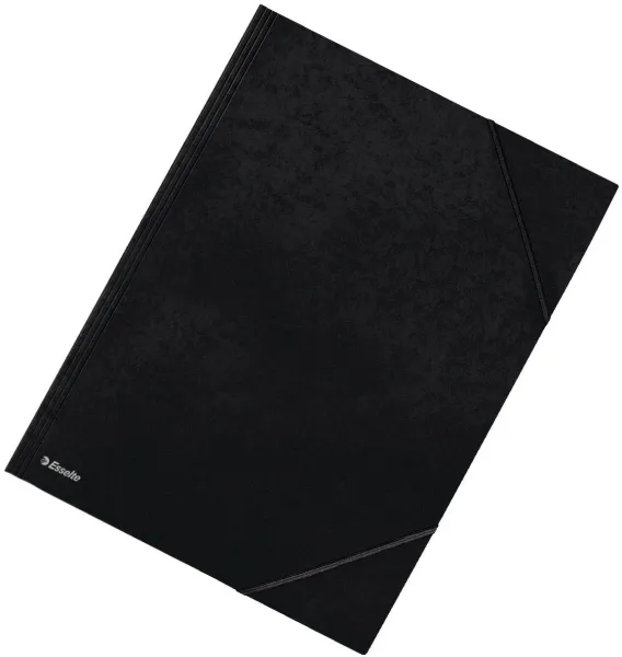 Esselte elastisk mappe med 3 klaffer, svart kartong A3, 200 ark