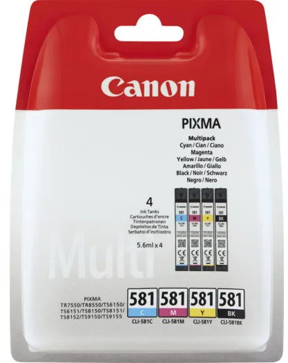 Canon CLI-581 Multi Pack blekkpatroner flerfarget