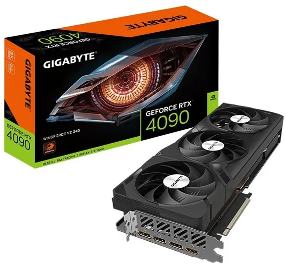 GIGABYTE GeForce RTX 4090 WindForce V2 - 24GB GDDR6X RAM - Skjermkort