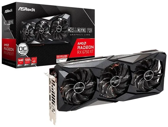 ASRock Radeon RX 6750 XT Challenger Pro OC - 12GB GDDR6 RAM - Skjermkort